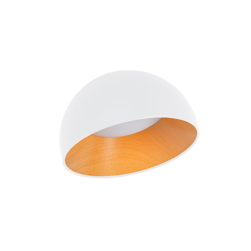 CCT LED slant ceiling light - 12W - Wood effect - ø35cm