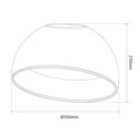 CCT LED slant ceiling light - 12W - Wood effect - ø35cm