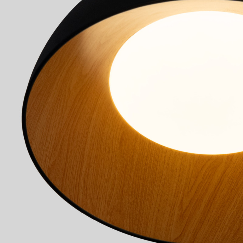 CCT LED 24W ceiling light - Wood effect - ø50cm