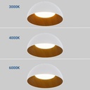 CCT LED 24W ceiling light - Wood effect - ø50cm