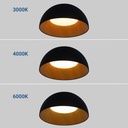 CCT LED 24W ceiling light - Wood effect - ø50cm