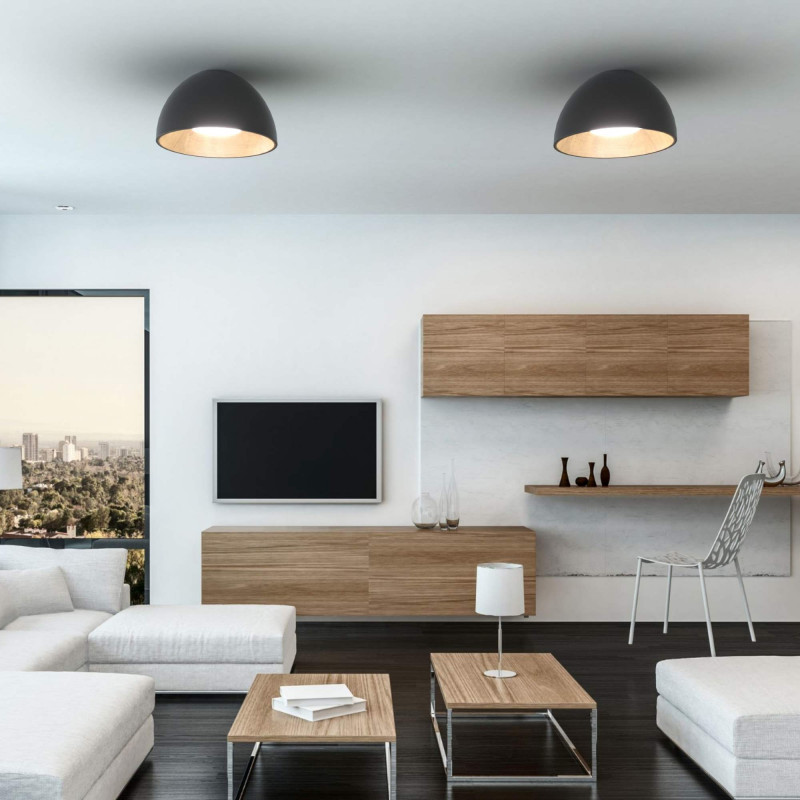 CCT LED 24W ceiling light - Wood effect - ø50cm