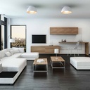 CCT LED 24W ceiling light - Wood effect - ø50cm