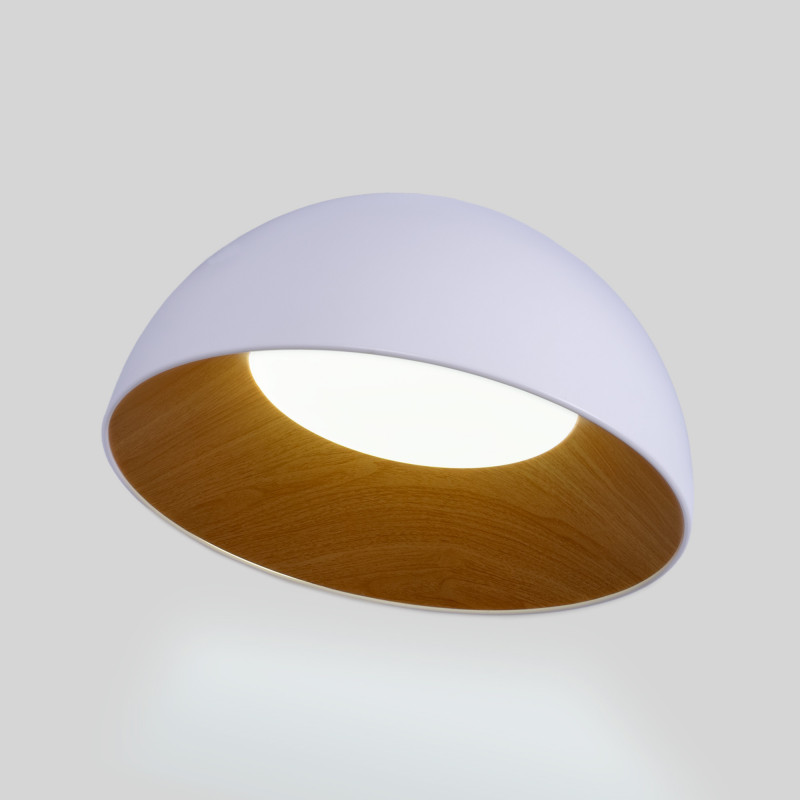CCT LED slant ceiling light - 24W - Wood effect - ø50cm