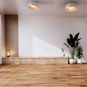 CCT LED slant ceiling light - 24W - Wood effect - ø50cm