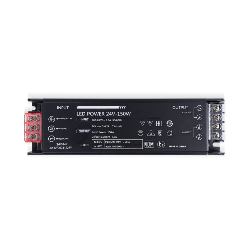 Slim power supply - 150W - 24V - 6.25A - High efficiency - IP20