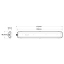 Kit 60cm waterproof LED batten + 2 9W LED T8 tubes - 6000K