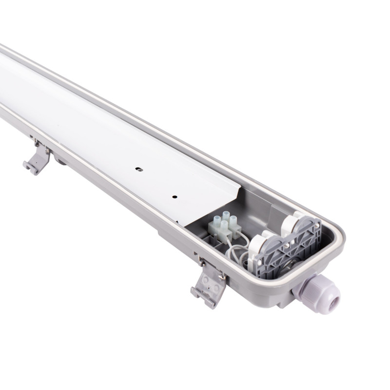 Kit 150cm waterproof LED batten + 2 24W LED T8 tubes - 4000K
