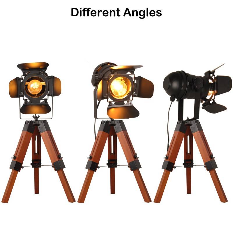 Vintage table lamp with tripod "CINEMA MINI" 67cm