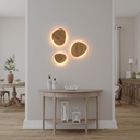 Wooden wall light "Eclipse 3" - 8W - Warm light