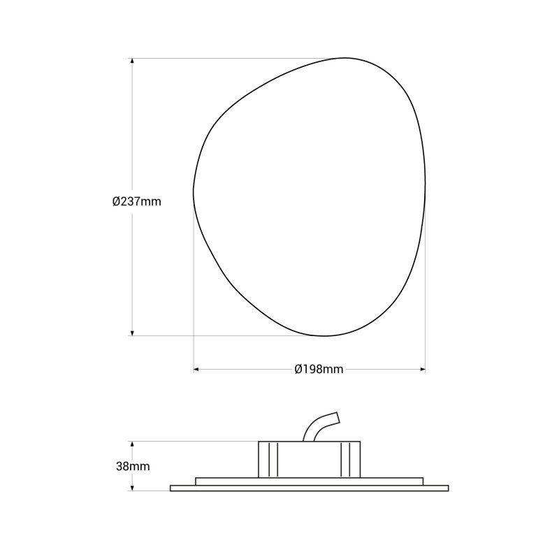 Wooden wall light "Eclipse 3" - 12W - Warm light