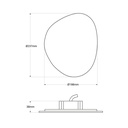 Wooden wall light "Eclipse 3" - 12W - Warm light