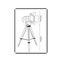 Vintage table lamp with tripod "CINEMA MINI" 67cm