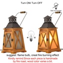 Wooden lantern table lamp "GOBEL".