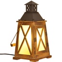 Wooden lantern table lamp "GOBEL".
