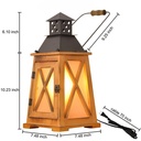 Wooden lantern table lamp "GOBEL".