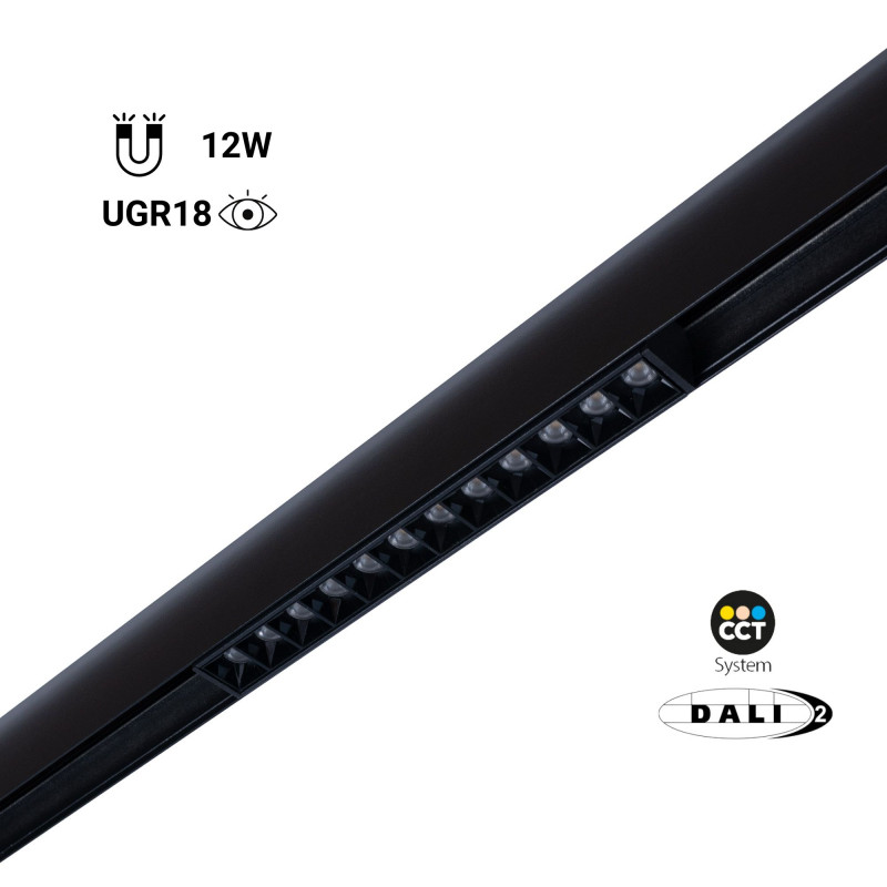 Magnetic linear track light 48V - CCT - 12W - DALI-2 dimming - UGR18