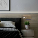 Wall reading light with USB port "Kerta" (right) - Double lighting - 3W+7W