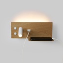 Wall reading light with USB port "Kerta" (right) - Double lighting - 3W+7W