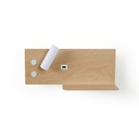 Wall reading light with USB port "Kerta" (right) - Double lighting - 3W+7W