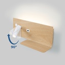 Wall reading light with USB port "Kerta" (right) - Double lighting - 3W+7W
