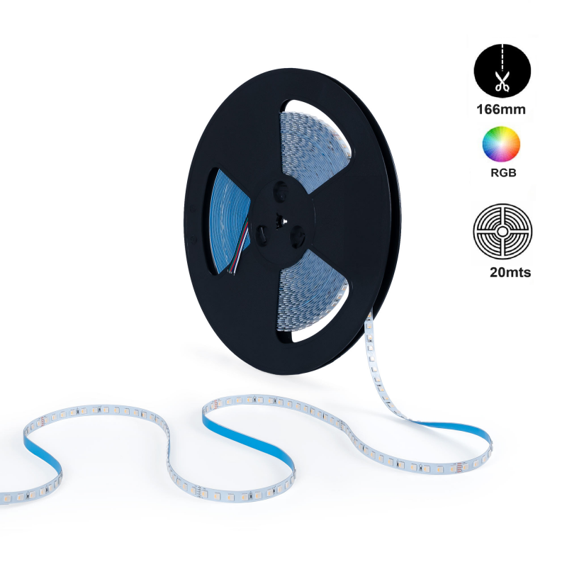 LED Strip 48V DC - RGB - 14.4W/m - 10mm - IP20 - 20 metres - 90LED/m