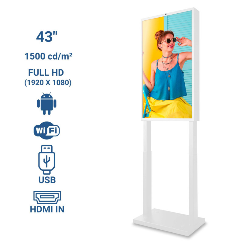 Full HD LCD Display for display windows - 43" - Android - Indoor