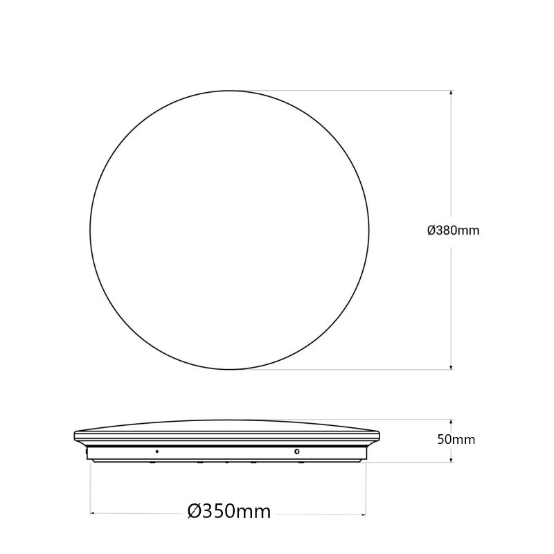Round LED ceiling light - 23W - Ø38cm - 1600lm
