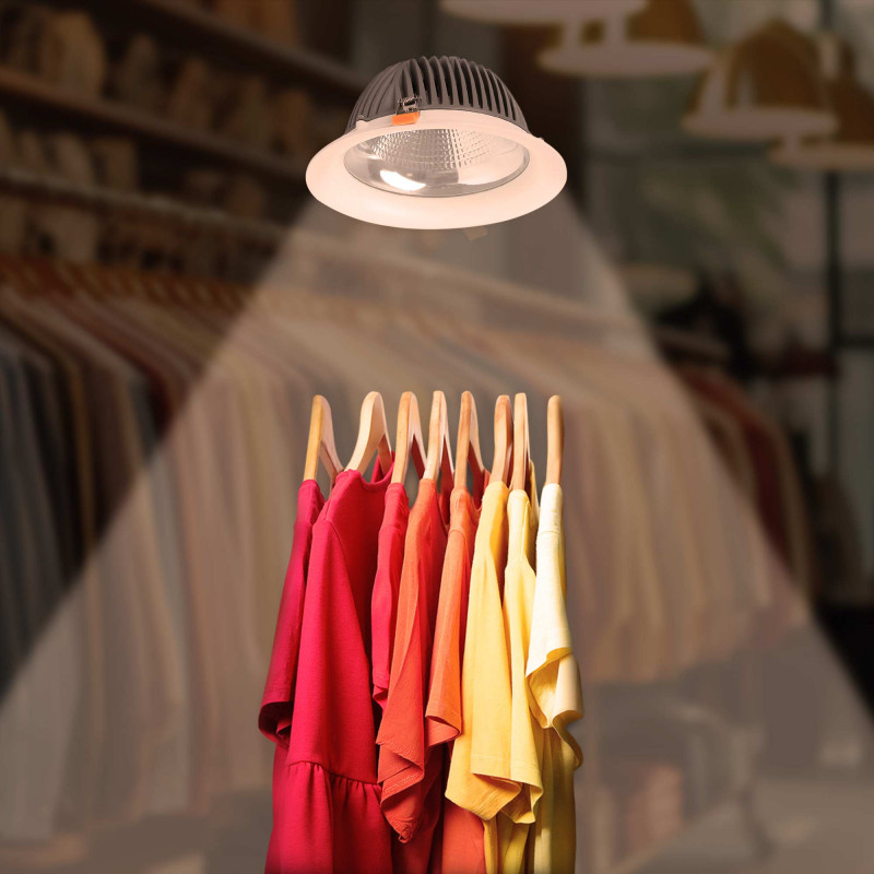 LED Downlight special for clothing stores and retail - 44W - Philips driver - Cutout Ø210 mm
