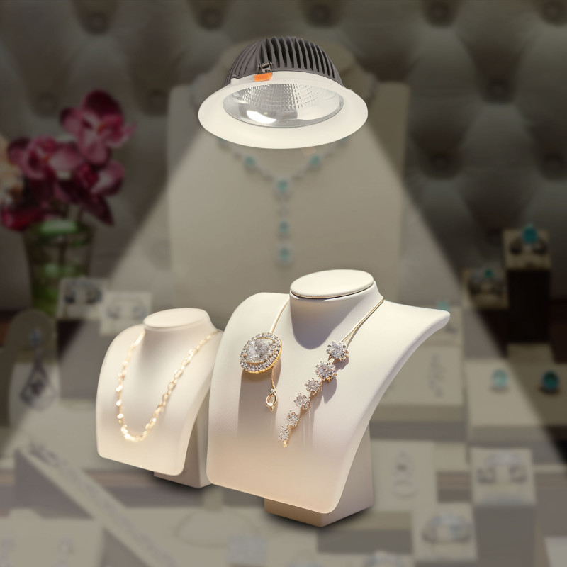 LED Downlight special for jewelry stores - 44W - Philips driver - Cutout Ø210 mm