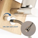Wall light with LED reading lamp "Arti" - E27 + 3W