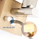 Wall light with LED reading lamp "Arti" - E27 + 3W