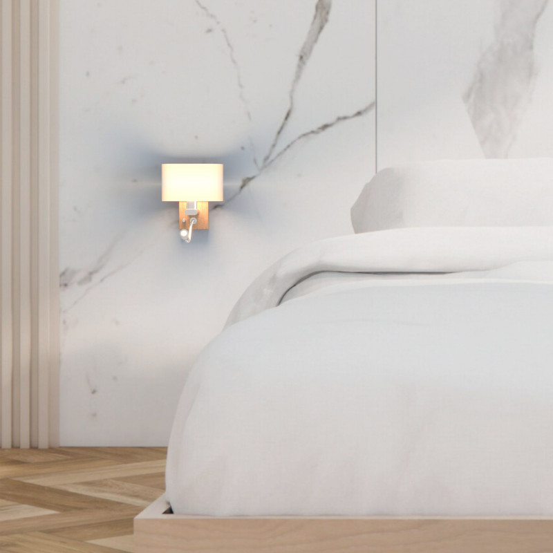 Wall light with LED reading lamp "Arti" - E27 + 3W