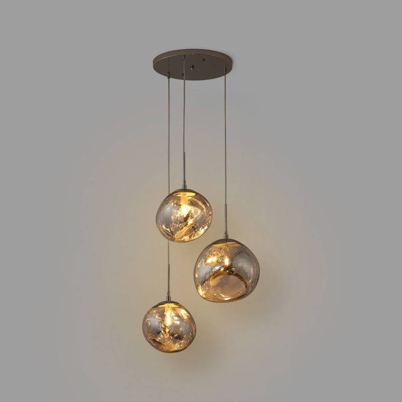 Triple crystal pendant light "KADNIS" - 3 x E27
