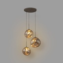Triple crystal pendant light "KADNIS" - 3 x E27