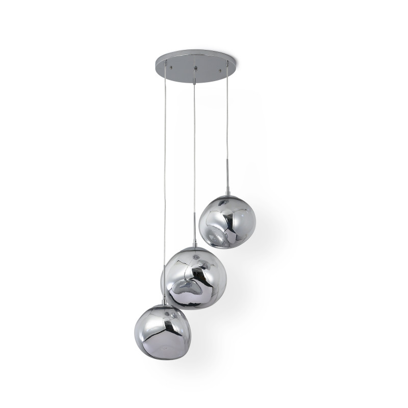 Triple crystal pendant light "KADNIS" - 3 x E27