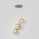Triple crystal pendant light "KADNIS" - 3 x E27