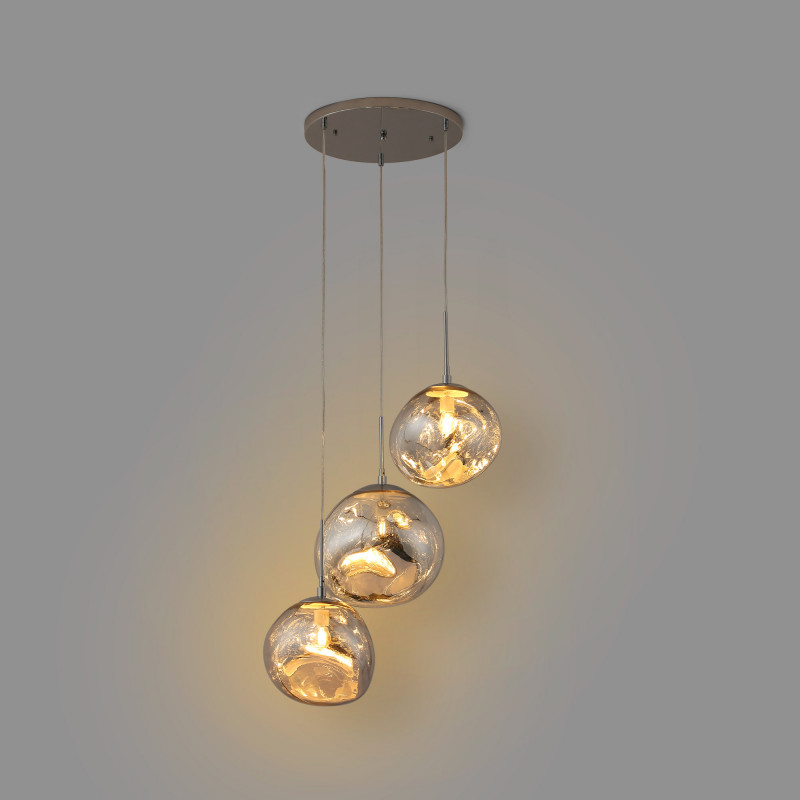 Triple crystal pendant light "KADNIS" - 3 x E27