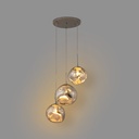 Triple crystal pendant light "KADNIS" - 3 x E27