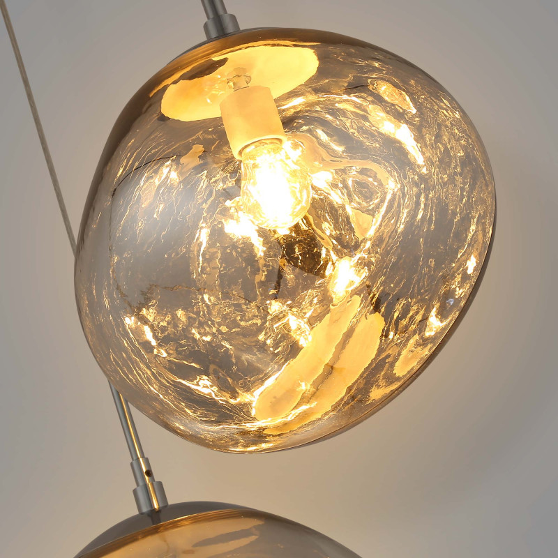 Triple crystal pendant light "KADNIS" - 3 x E27