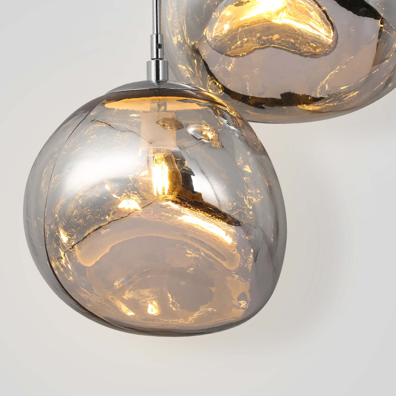 Triple crystal pendant light "KADNIS" - 3 x E27