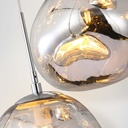 Triple crystal pendant light "KADNIS" - 3 x E27