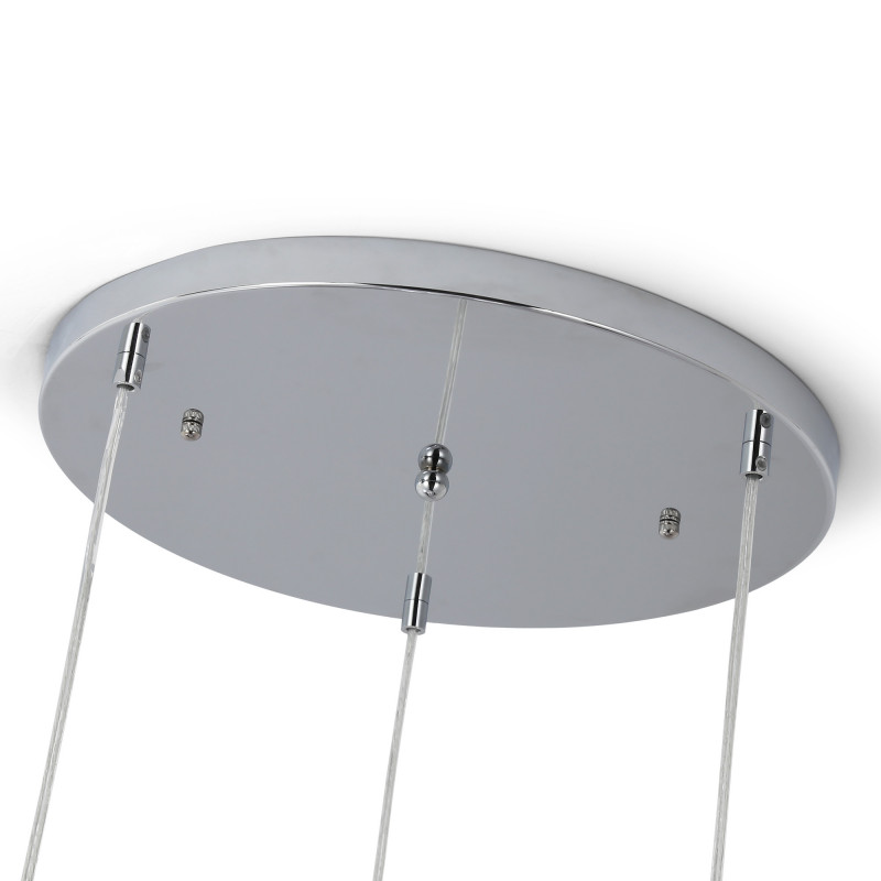 Triple crystal pendant light "KADNIS" - 3 x E27