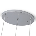 Triple crystal pendant light "KADNIS" - 3 x E27