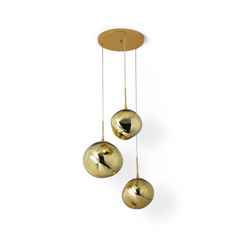Triple crystal pendant light "KADNIS" - 3 x E27