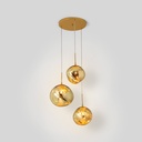 Triple crystal pendant light "KADNIS" - 3 x E27