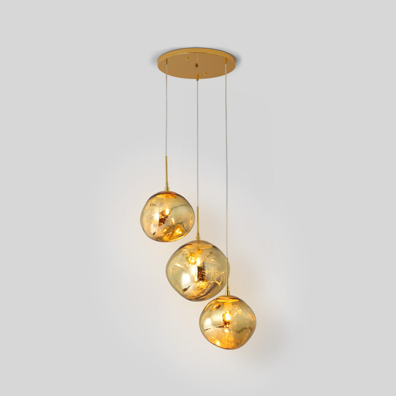 Triple crystal pendant light "KADNIS" - 3 x E27