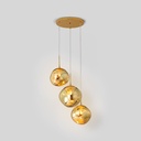 Triple crystal pendant light "KADNIS" - 3 x E27