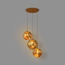 Triple crystal pendant light "KADNIS" - 3 x E27