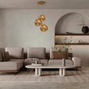 Triple crystal pendant light "KADNIS" - 3 x E27